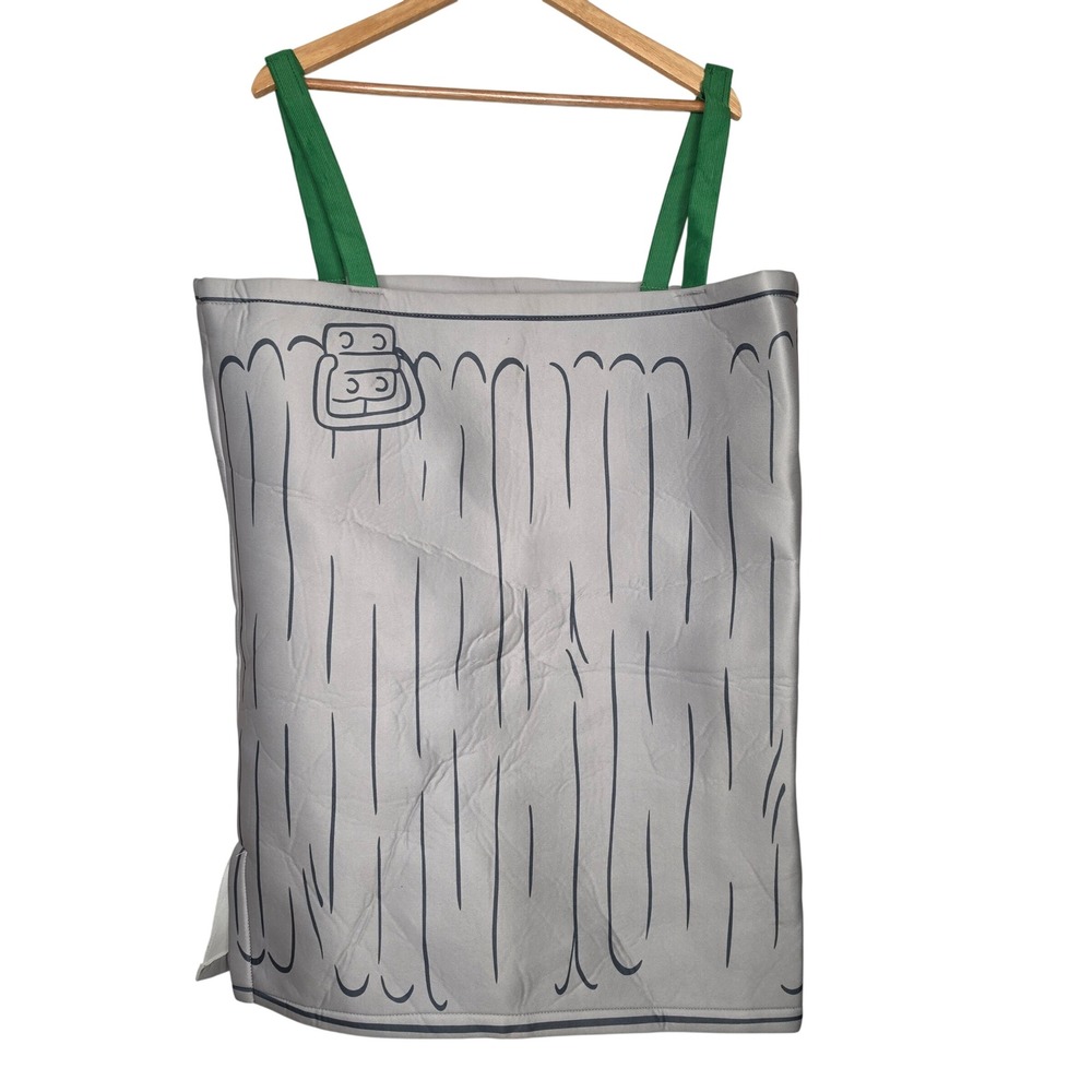 Spirit Sesame Street Costume Teen OS Grey Oscar the Grouch Trash Can Halloween